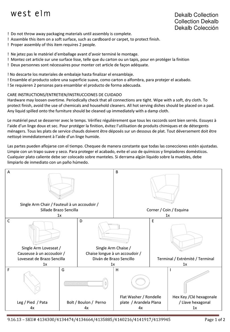 West Elm Dekalb 4134300 User manual