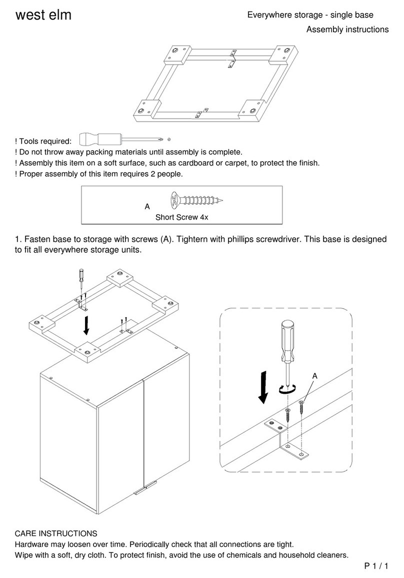 West Elm Everywhere storage single base Assembly instructions