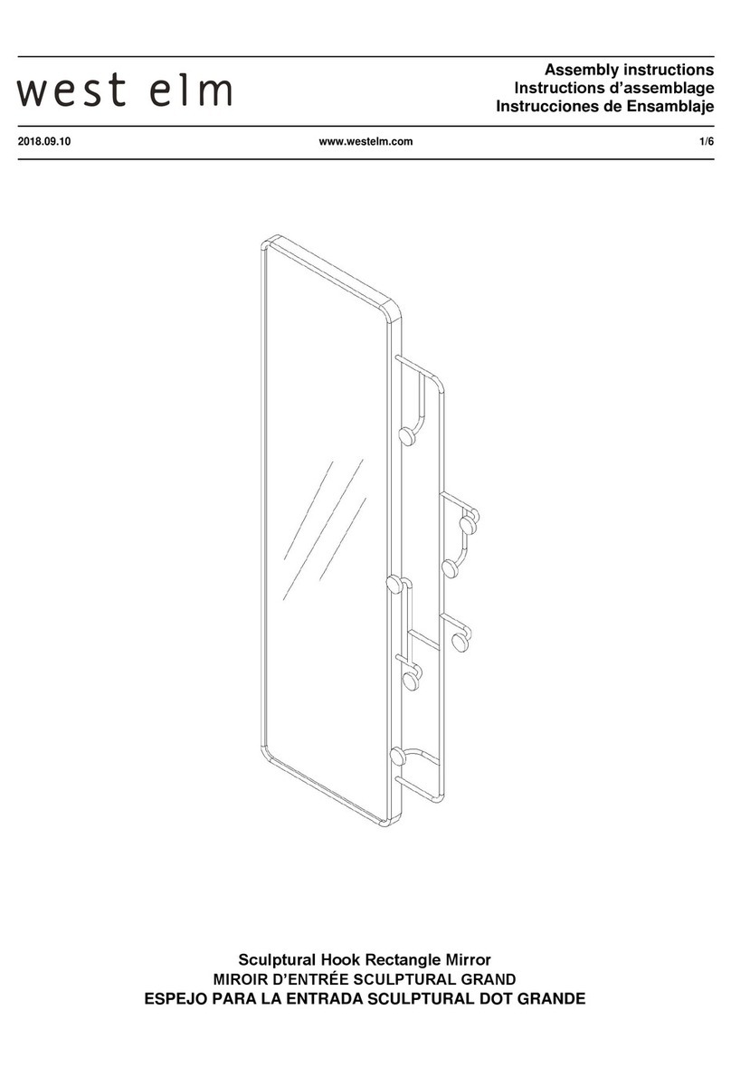 West Elm Sculptural Hook Rectangle Mirror User manual West Elm Sculptural Hook Rectangle Mirror User manual