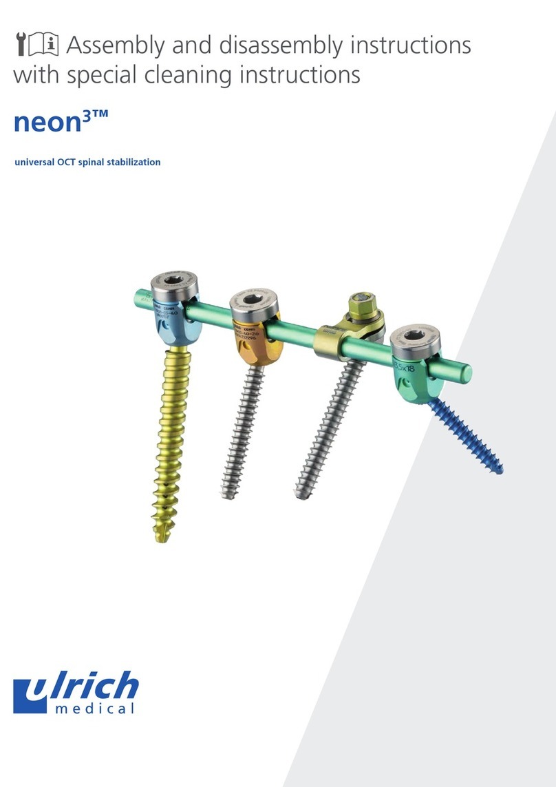 ulrich medical neon3 CS 3921 Series Assembly and disassembly instructions with special cleaning instructions