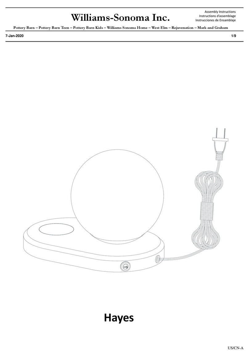 Williams-Sonoma Hayes User manual