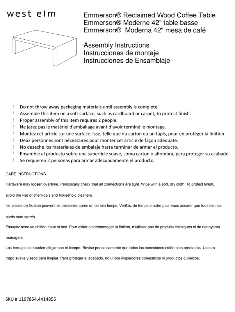 West Elm Emmerson Reclaimed Wood Coffee Table 1197854 User manual West Elm Emmerson Reclaimed Wood Coffee Table 1197854 User manual