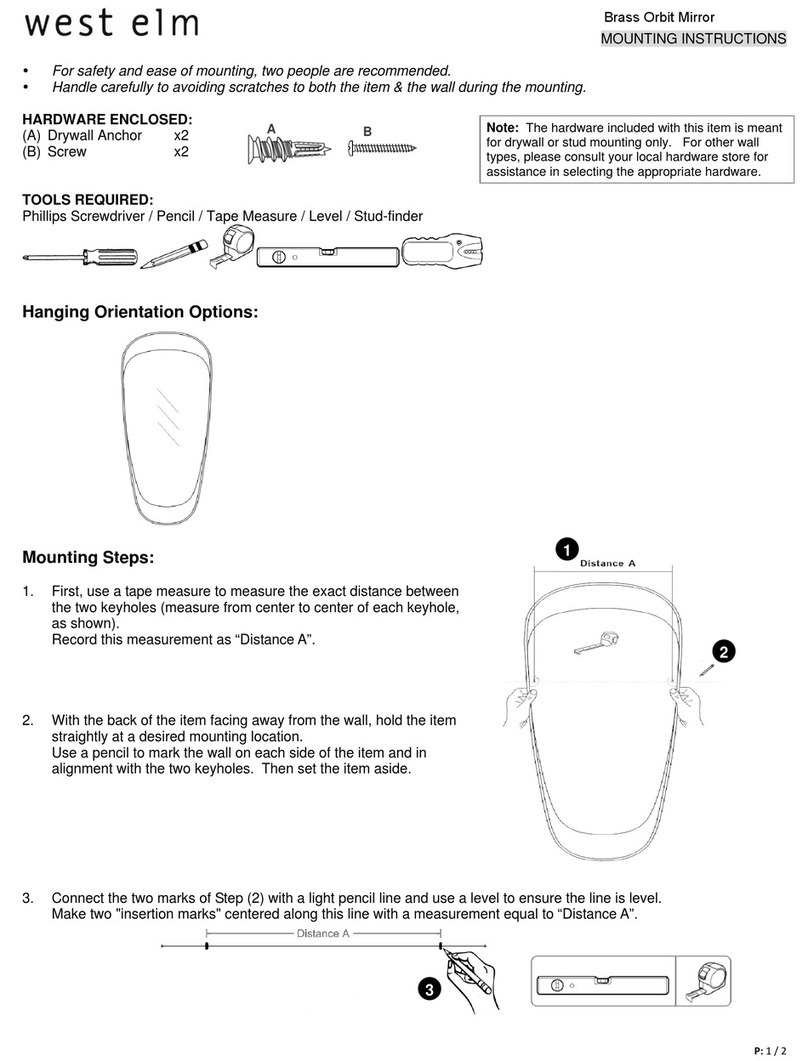 West Elm Brass Orbit Mirror User manual