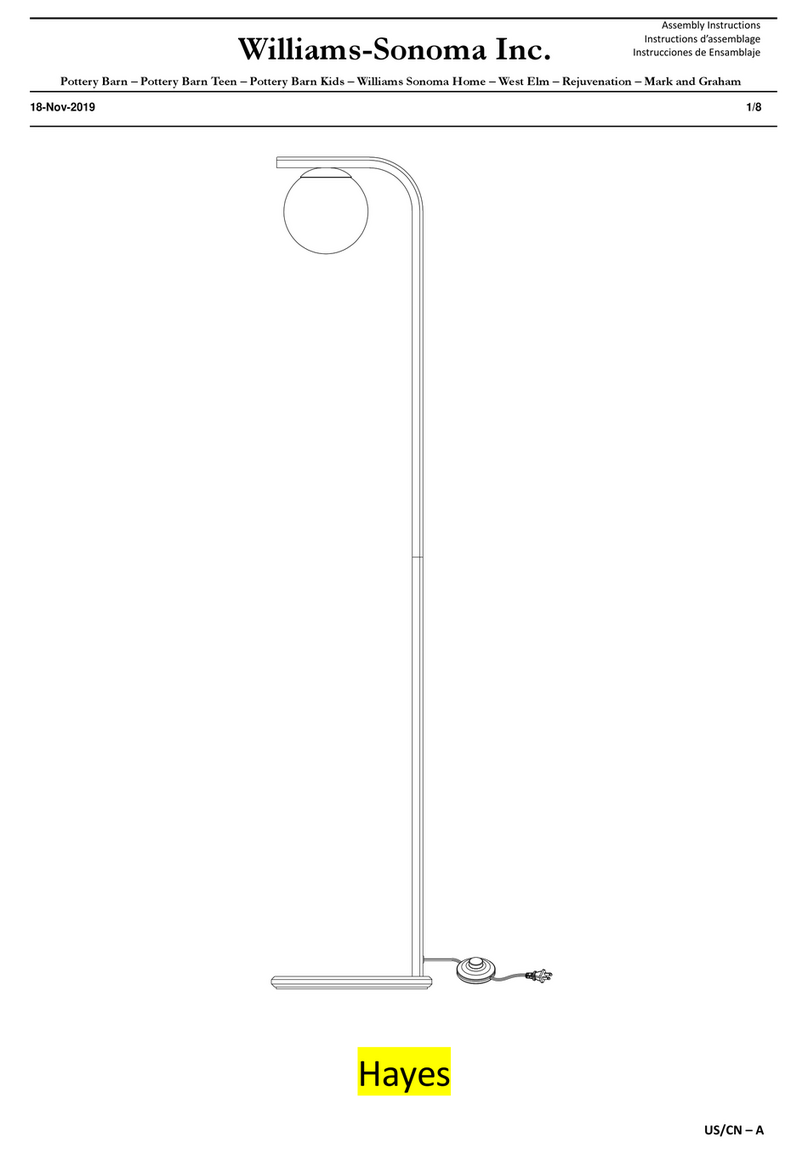 Williams-Sonoma Hayes Assembly instructions