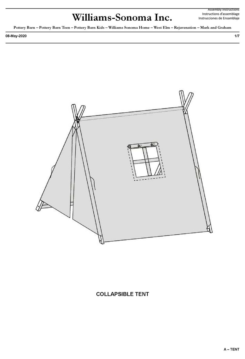 Williams-Sonoma COLLAPSIBLE TENT Assembly instructions
