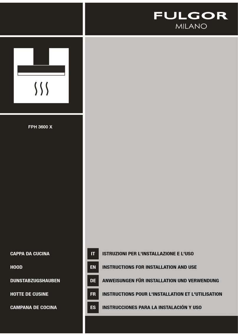 Fulgor Milano FPH 3600 X Instructions for installation and use