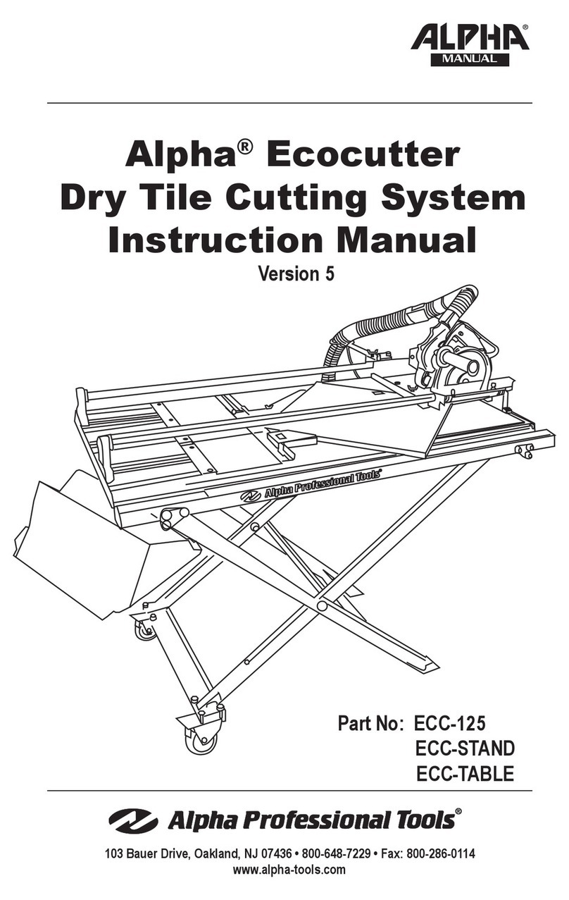 Alpha Professional Tools Ecocutter ECC-125 instruction manual