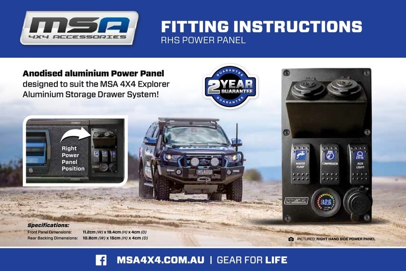 MSA RHS Power Panel Fitting instructions