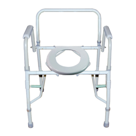 Drive Deluxe steel drop arm commode User manual