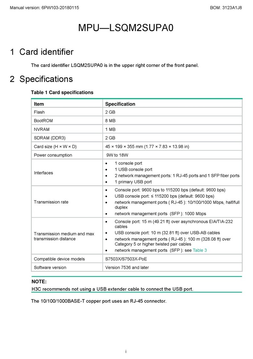 H3C MPU-LSQM2SUPA0 manual