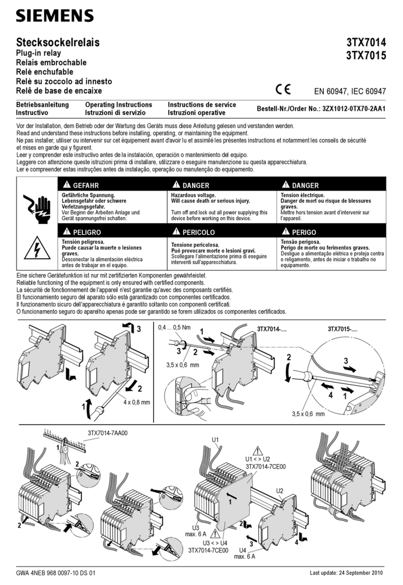 Siemens 3TX7014 operating instructions