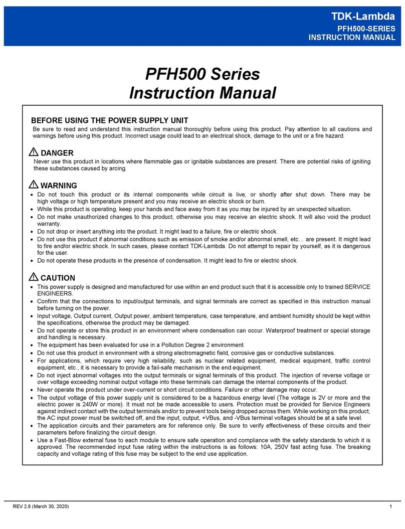 TDK-Lambda PFH500 Series instruction manual