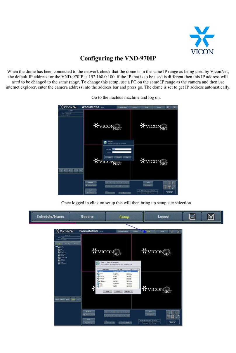 Vicon I-ONYX VND-970IP User manual