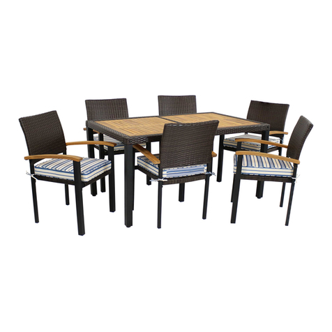 Sunnydaze Decor CARLOW 7-PIECE RESIN WICKER & ACACIA PATIO DINING FURNITURE SET... Assembly instructions Sunnydaze Decor CARLOW 7-PIECE RESIN WICKER & ACACIA PATIO DINING FURNITURE SET... Assembly instructions