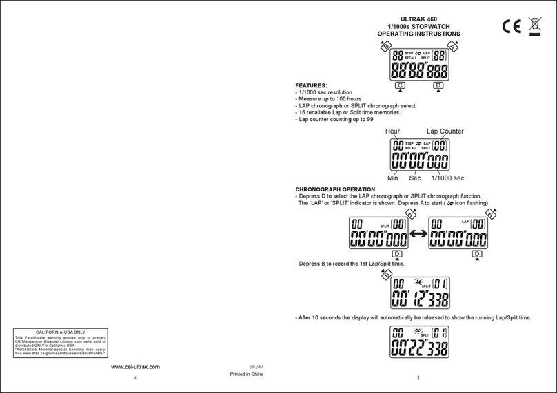 Ultrak 460 operating instructions