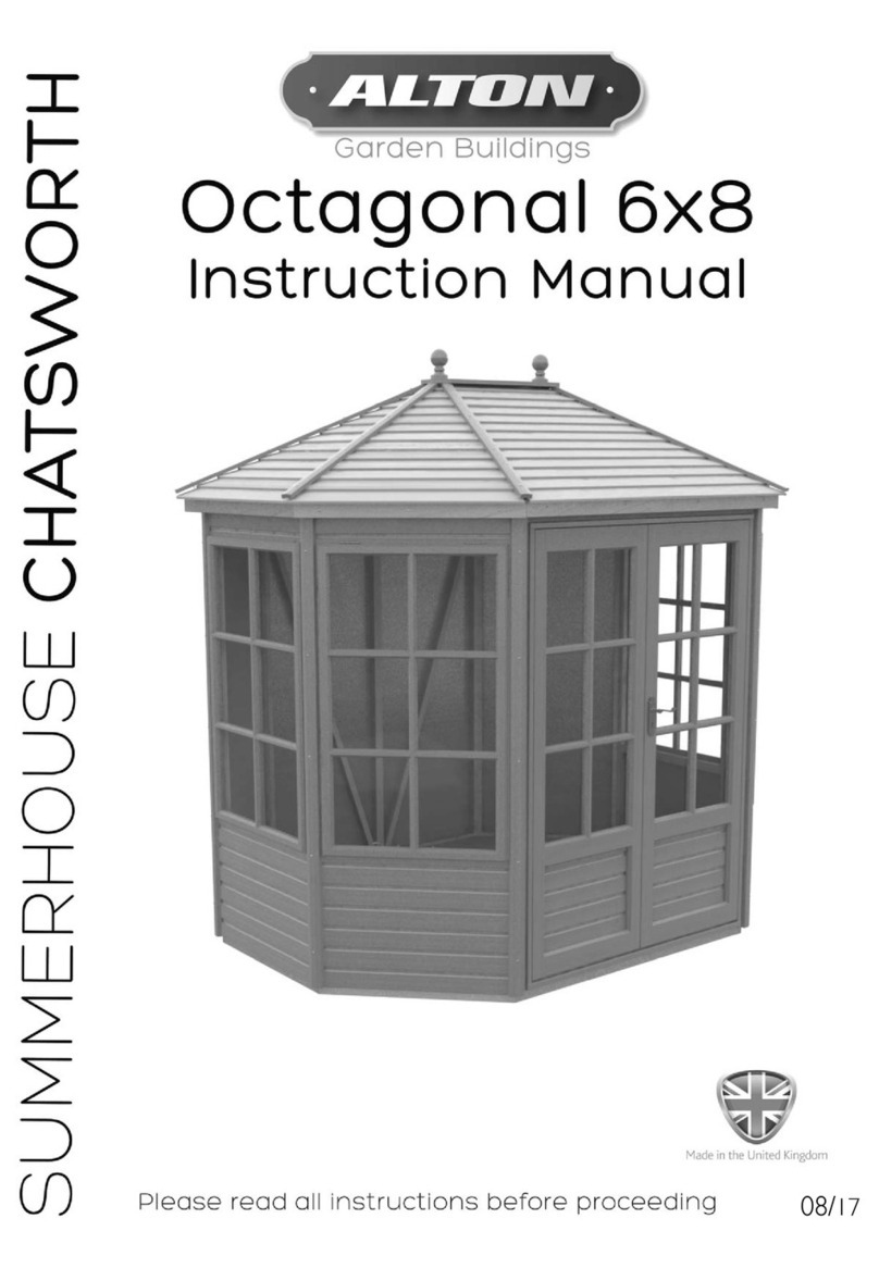 Alton Chatsworth Octagonal Summerhouse 6x8 instruction manual