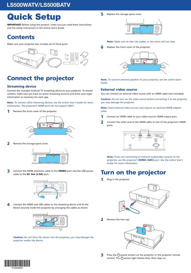 Epson LS500WATV Specification sheet