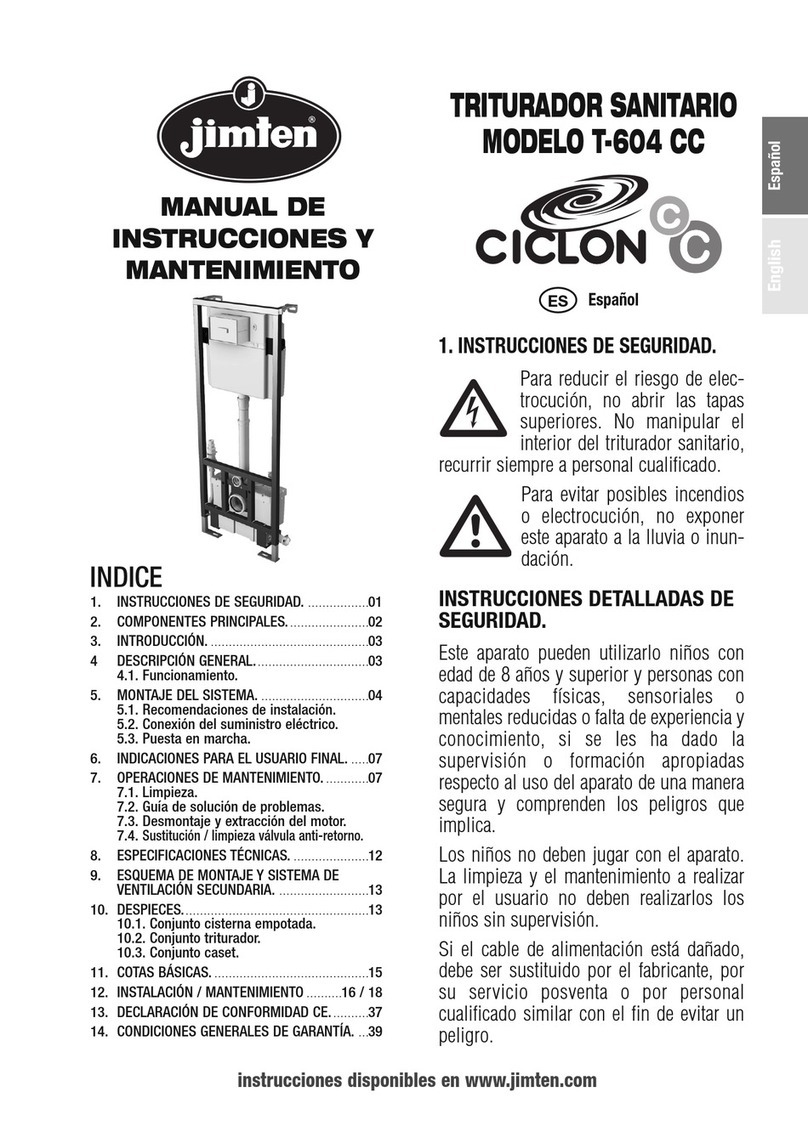 JIMTEN T-604 CC Installation and maintenance manual
