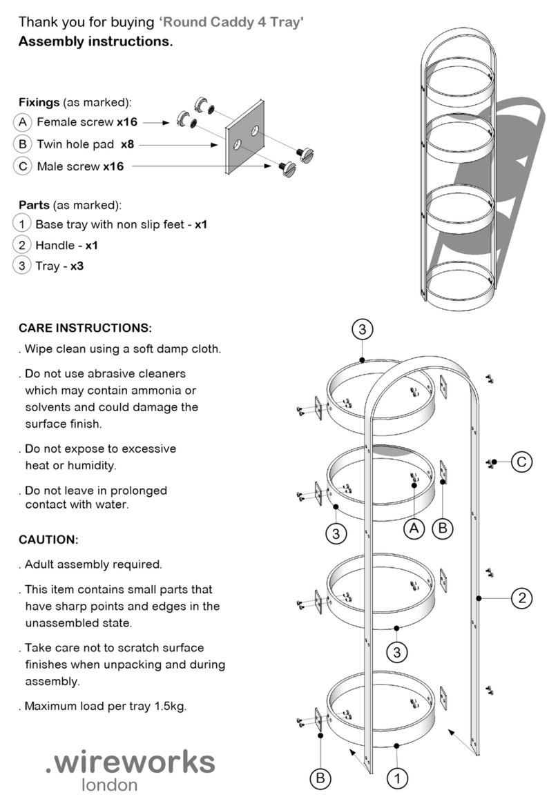Wireworks Round Caddy 4 Tray User manual