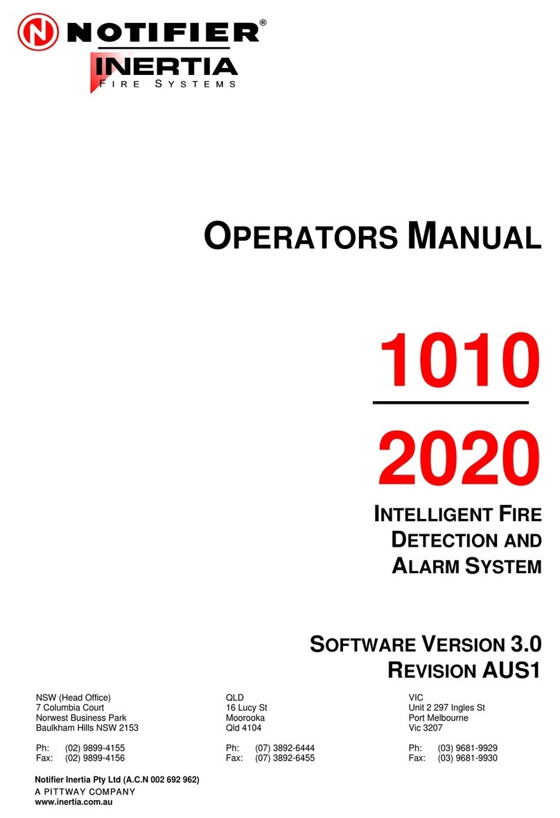 Notifier 1010 User manual