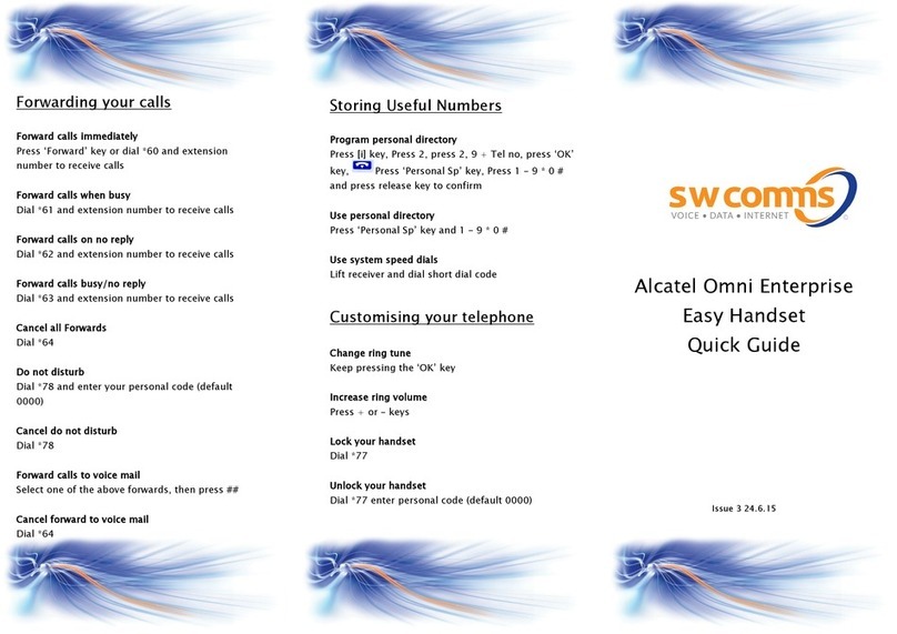 Alcatel Omni Enterprise Easy Handset quick guide