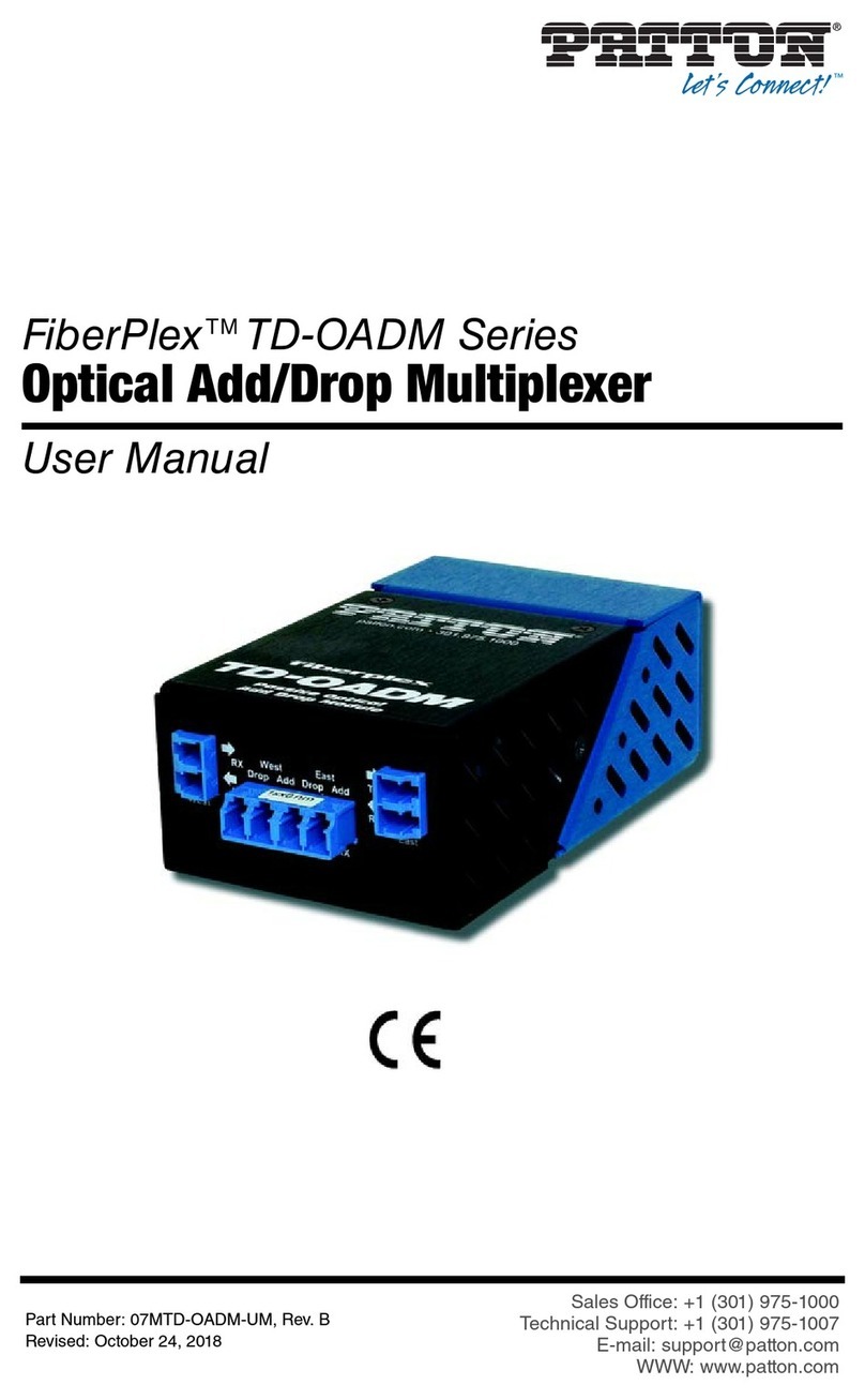 Patton FiberPlex TD-OADM Series user manual