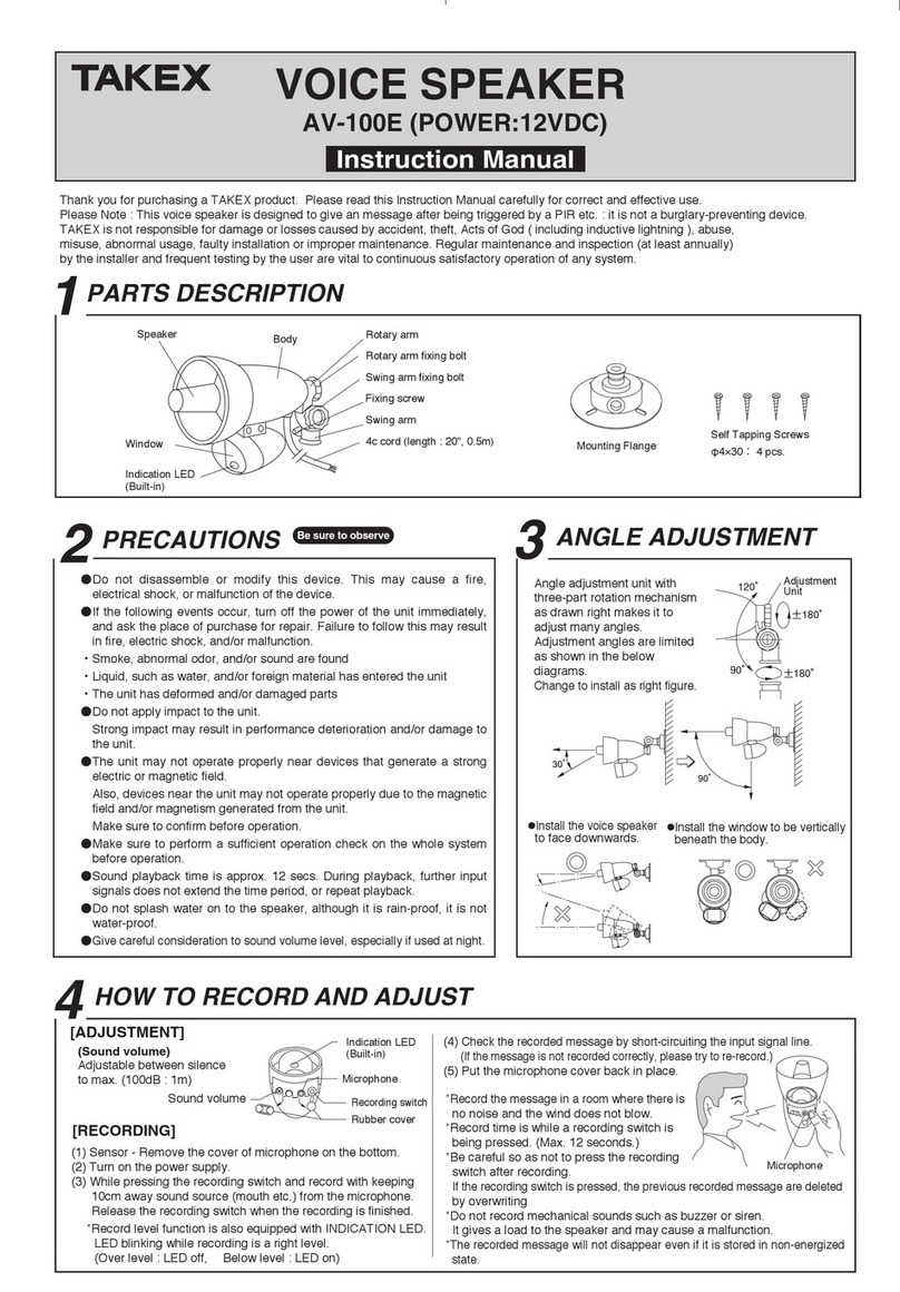 Takex AV-100E instruction manual