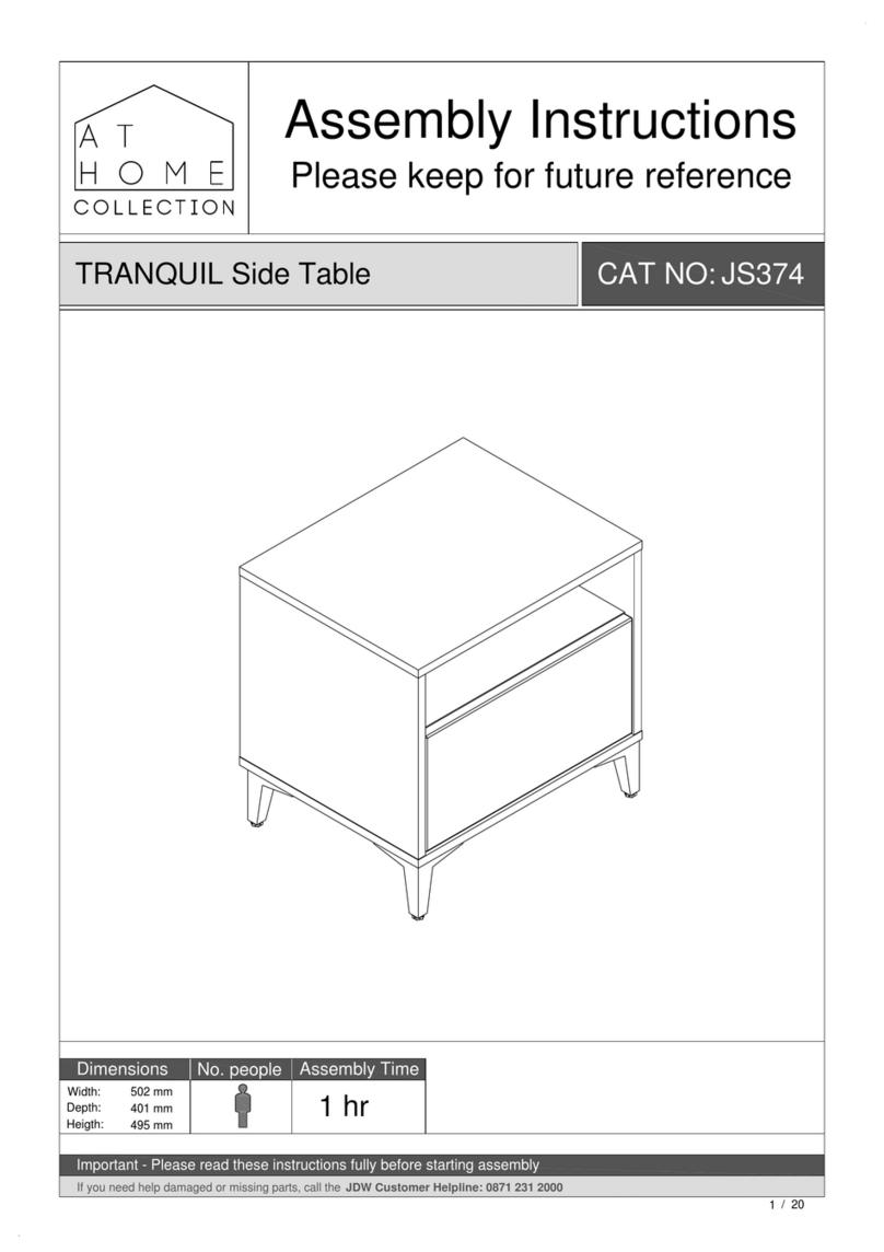 JDW At Home TRANQUIL JS374 Assembly instructions JDW At Home TRANQUIL JS374 Assembly instructions