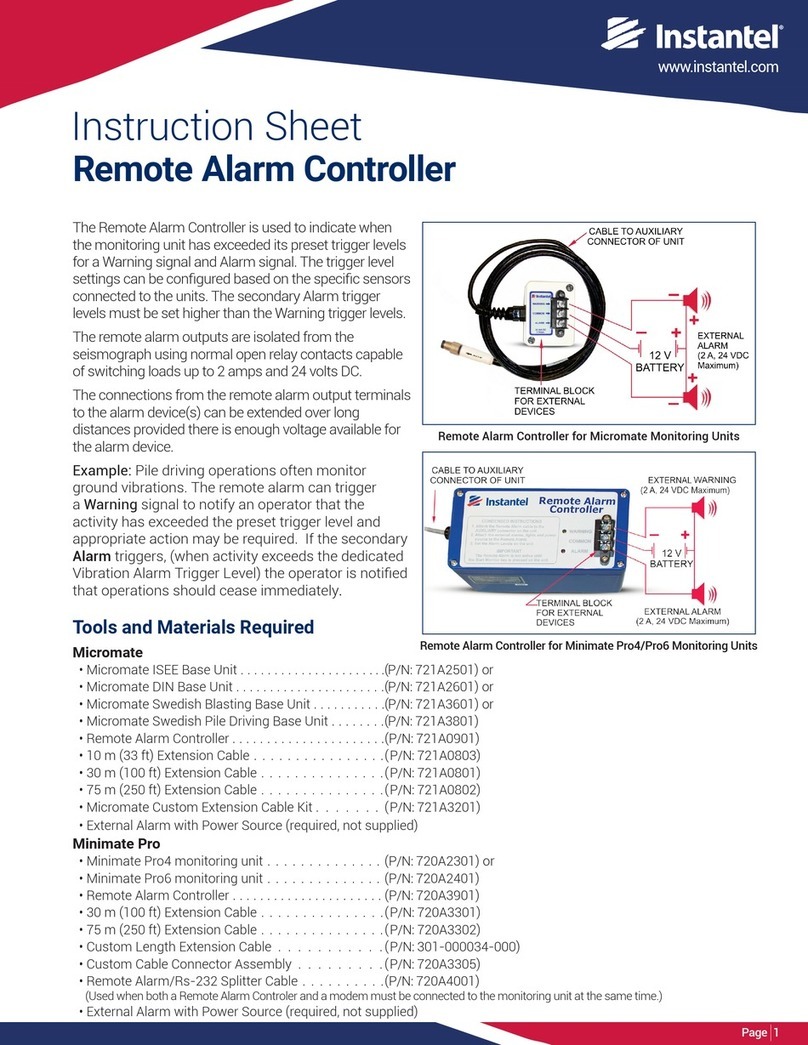 Instantel Minimate Pro4 instruction sheet