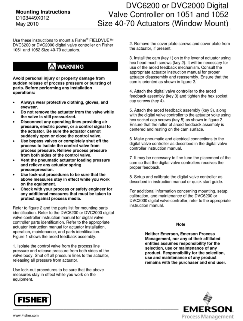 Emerson Fisher FIELDVUE DVC6200 SIS User manual