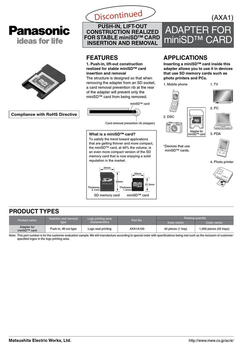 Panasonic AXA1A100 User manual