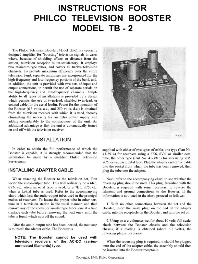 Philco TB-2 instructions Philco TB-2 instructions