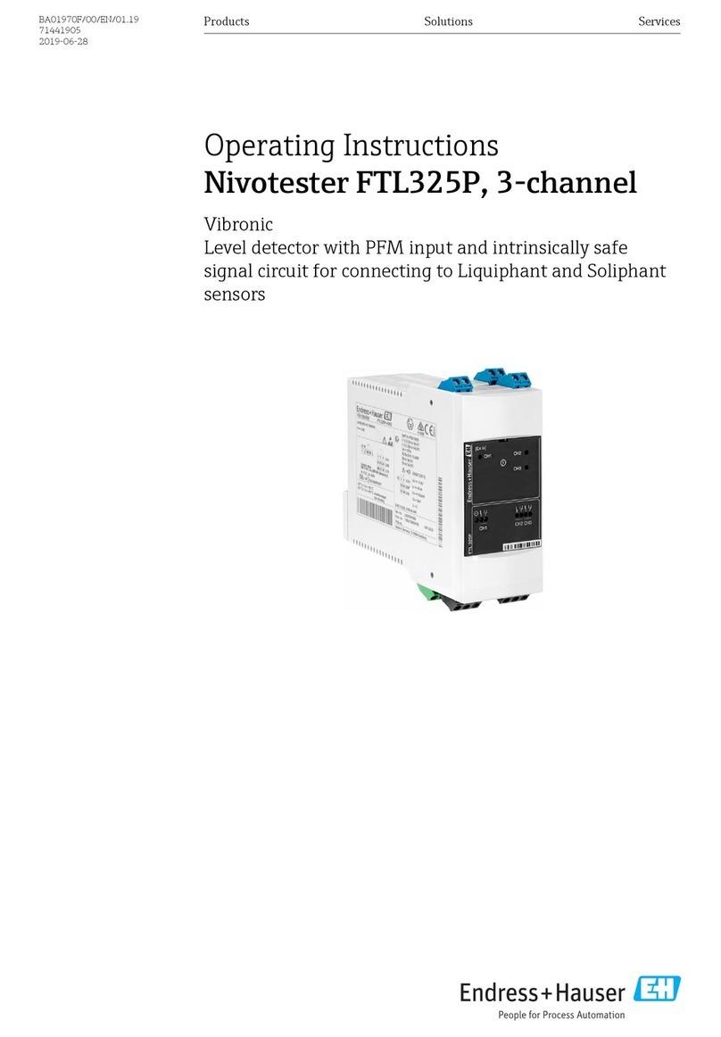 Endress+Hauser nivotester FTL 325 P User manual Endress+Hauser nivotester FTL 325 P User manual