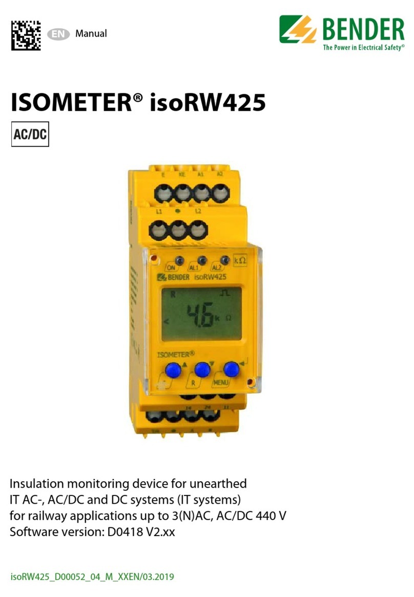 Bender ISOMETER isoRW425 User manual