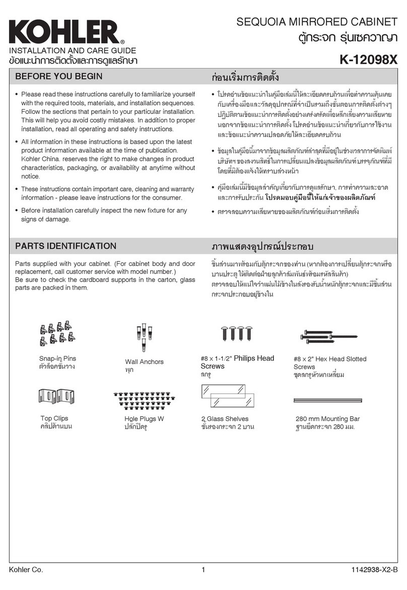 Kohler SEQUOIA User manual Kohler SEQUOIA User manual