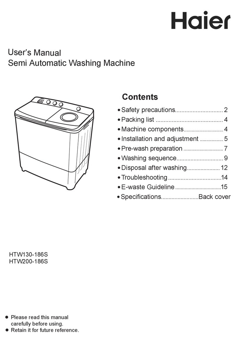 Haier HTW130-186S User manual Haier HTW130-186S User manual