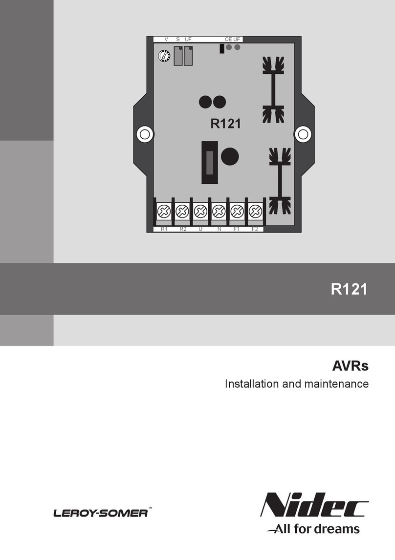 Nidec Leroy-Somer R121 Installation and Maintenance