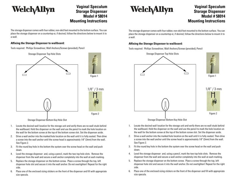 Welch Allyn 58014 Mounting instructions