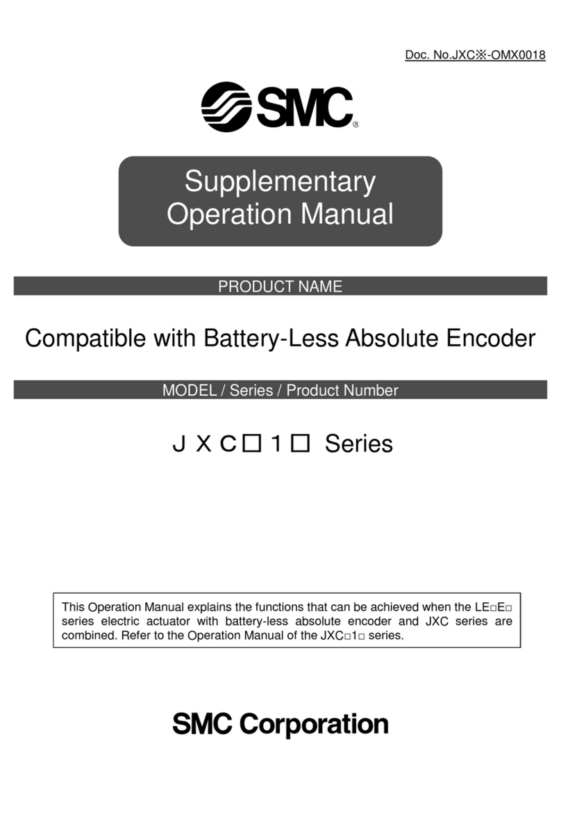 SMC Networks JXC 1 Series Supplementary Operation Manual