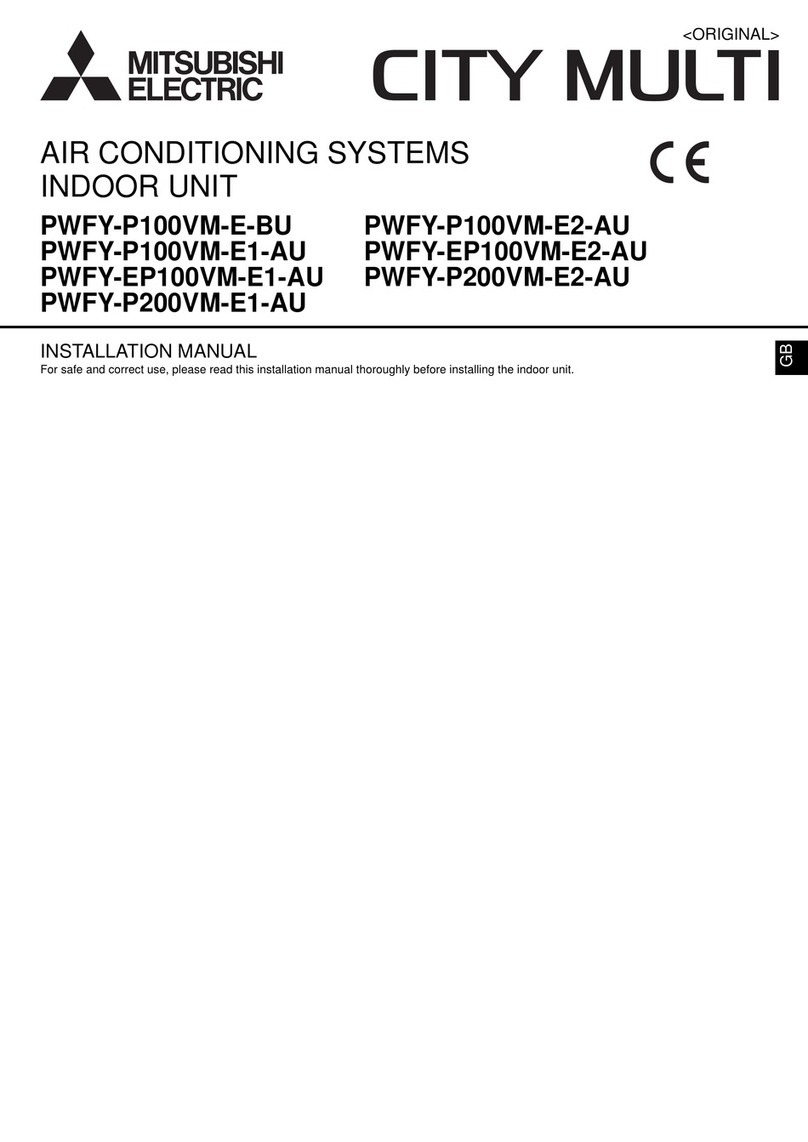 Mitsubishi Electric CITY MULTI PWFY-P100VM-E-BU User manual