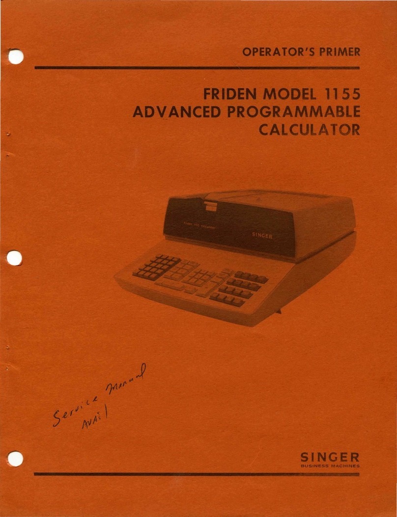 Singer Friden 1155 User manual