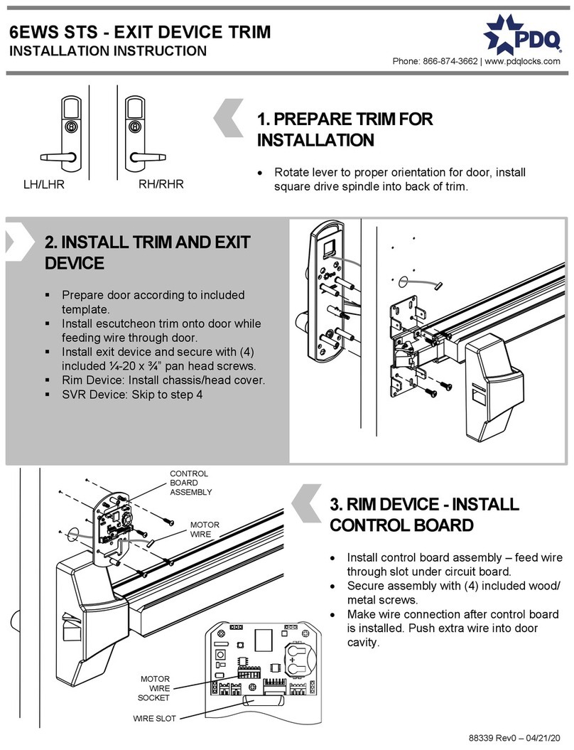 PDQ 6EWS STS User manual
