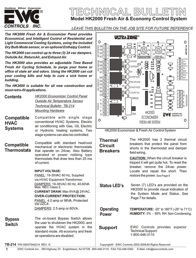 EWC Controls ULTRA-ZONE HK2000 Service manual