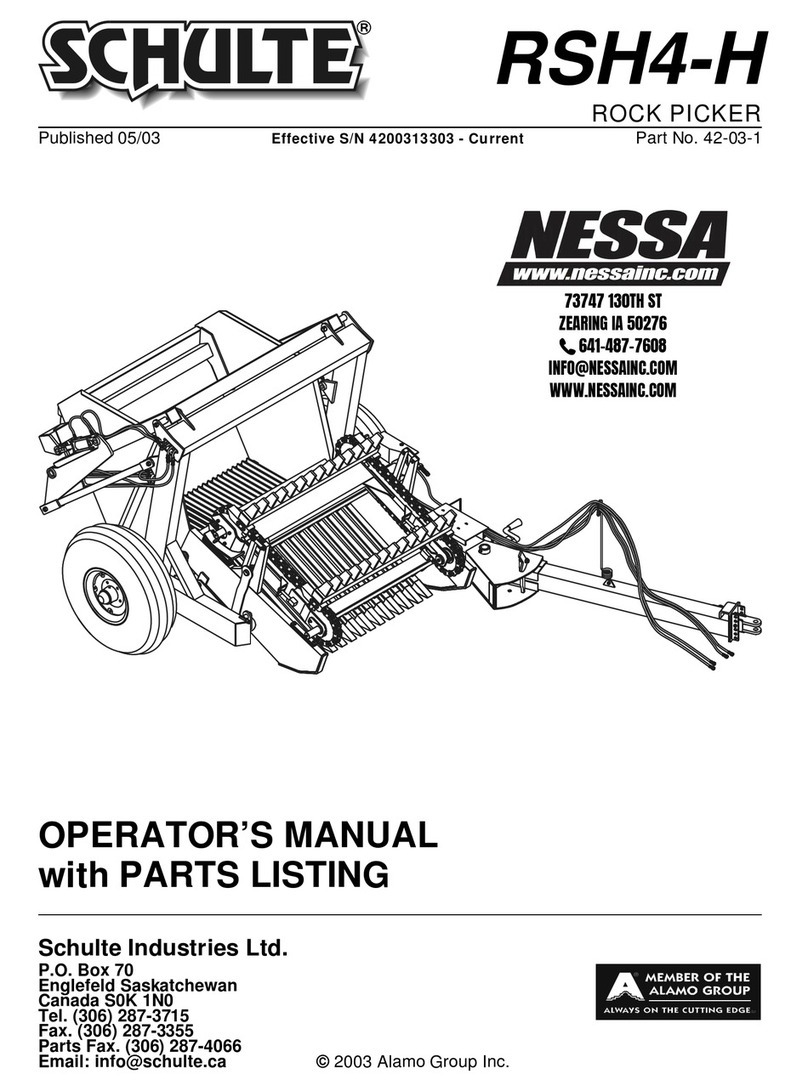 Alamo Schulte RSH4-H OPERATOR’S MANUAL WITH PARTS LISTING