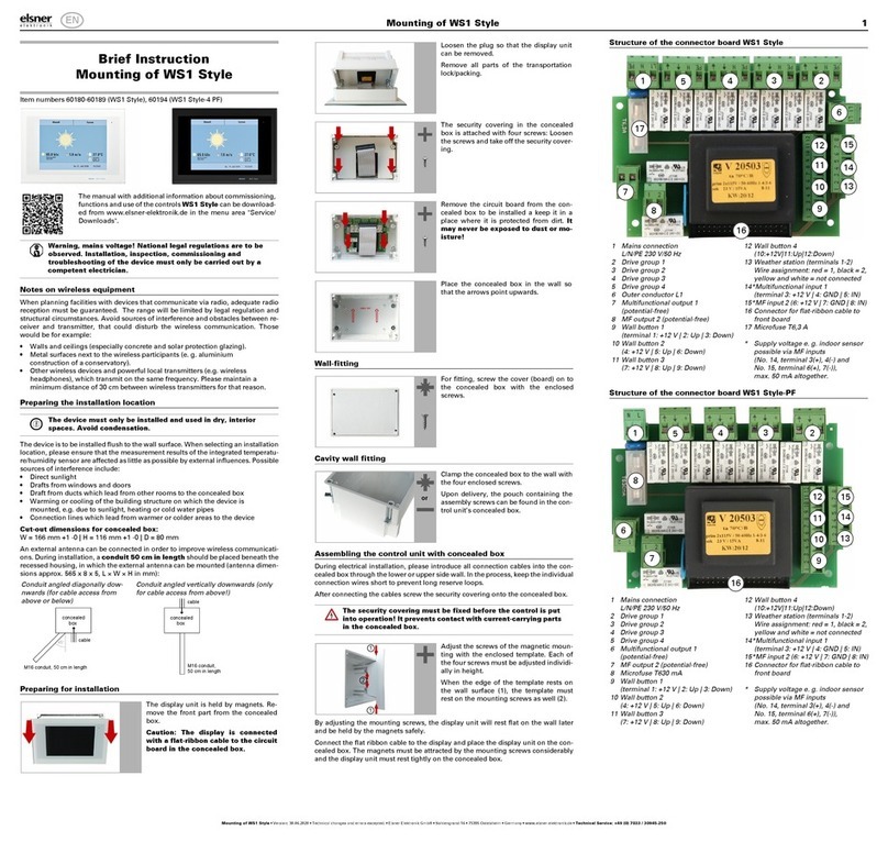 Elsner WS1 Color Reference guide
