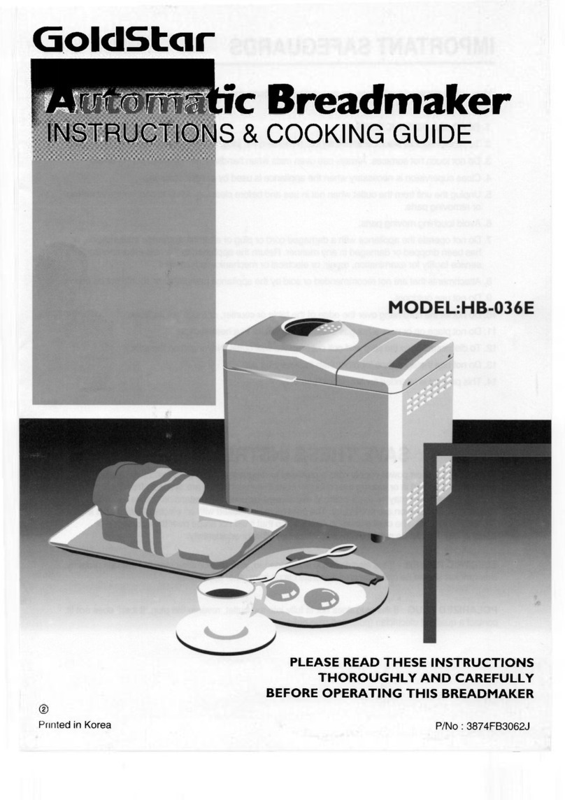 Goldstar HB-036E Use and care manual