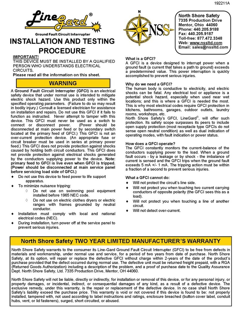 NSS Linegard GFCI INSTALLATION AND TESTING PROCEDURE
