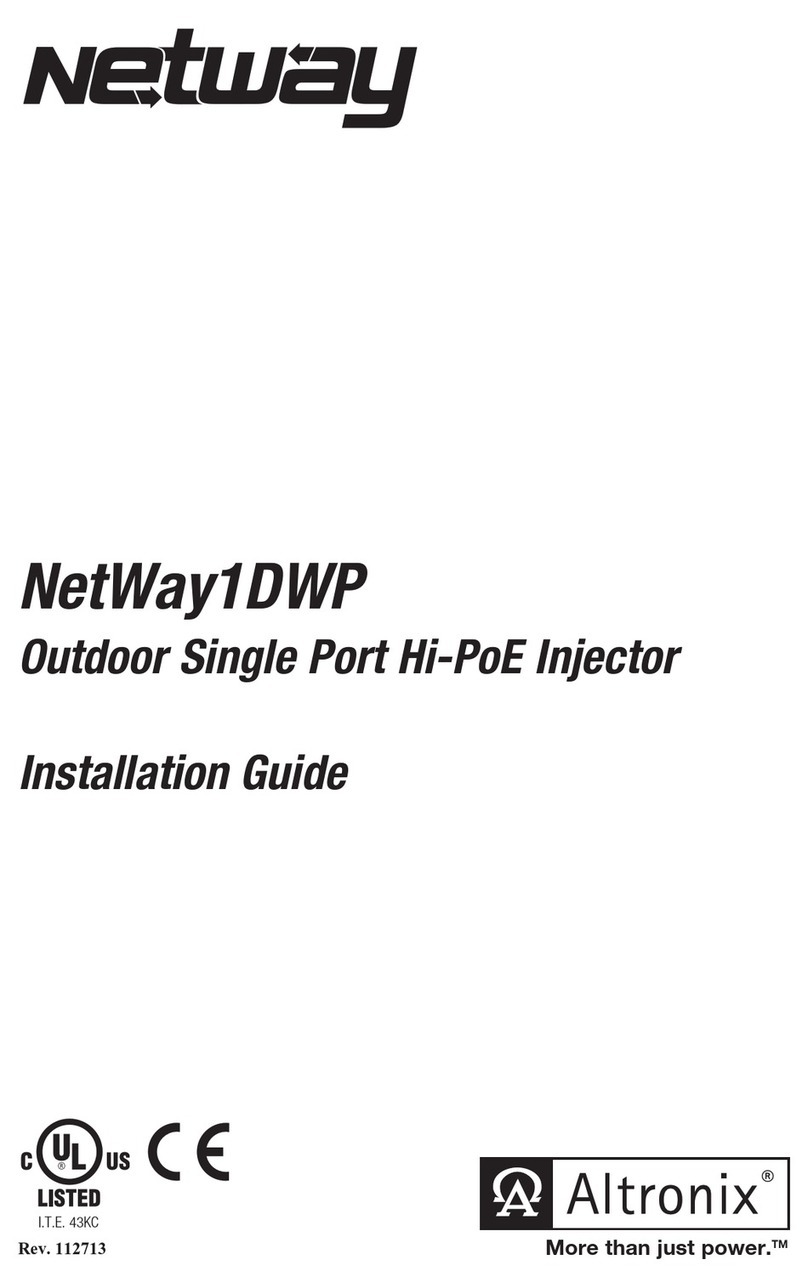 Altronix NetWay1DWP installation guide