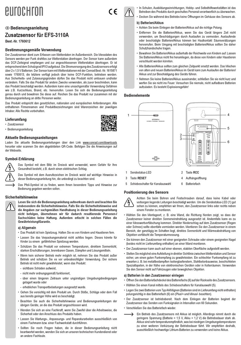 Conrad Electronic Eurochron 1760612 operating instructions Conrad Electronic Eurochron 1760612 operating instructions