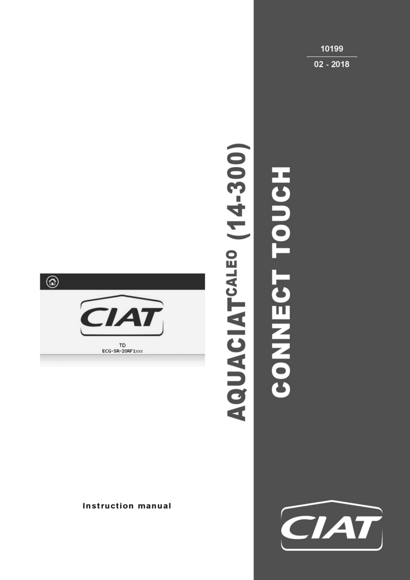 CIAT AQUACIAT CALEO CONNECT TOUCH instruction manual
